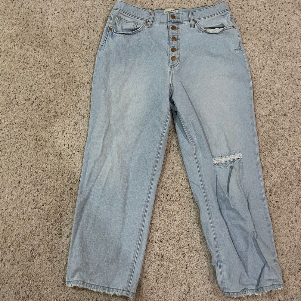 Universal Thread womens light wash high waist button up jeans